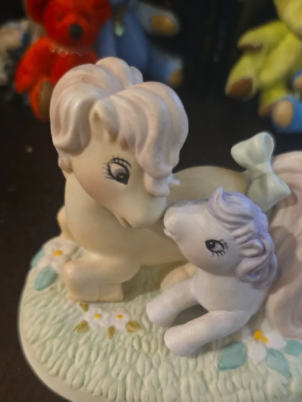 Hasbro Pastel White and Lavender Pony Figurine Pair - Picture 2 of 6